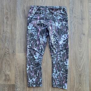 Lululemon All Sport Crop Floral Sport Tranquil Blue Multi Size 6